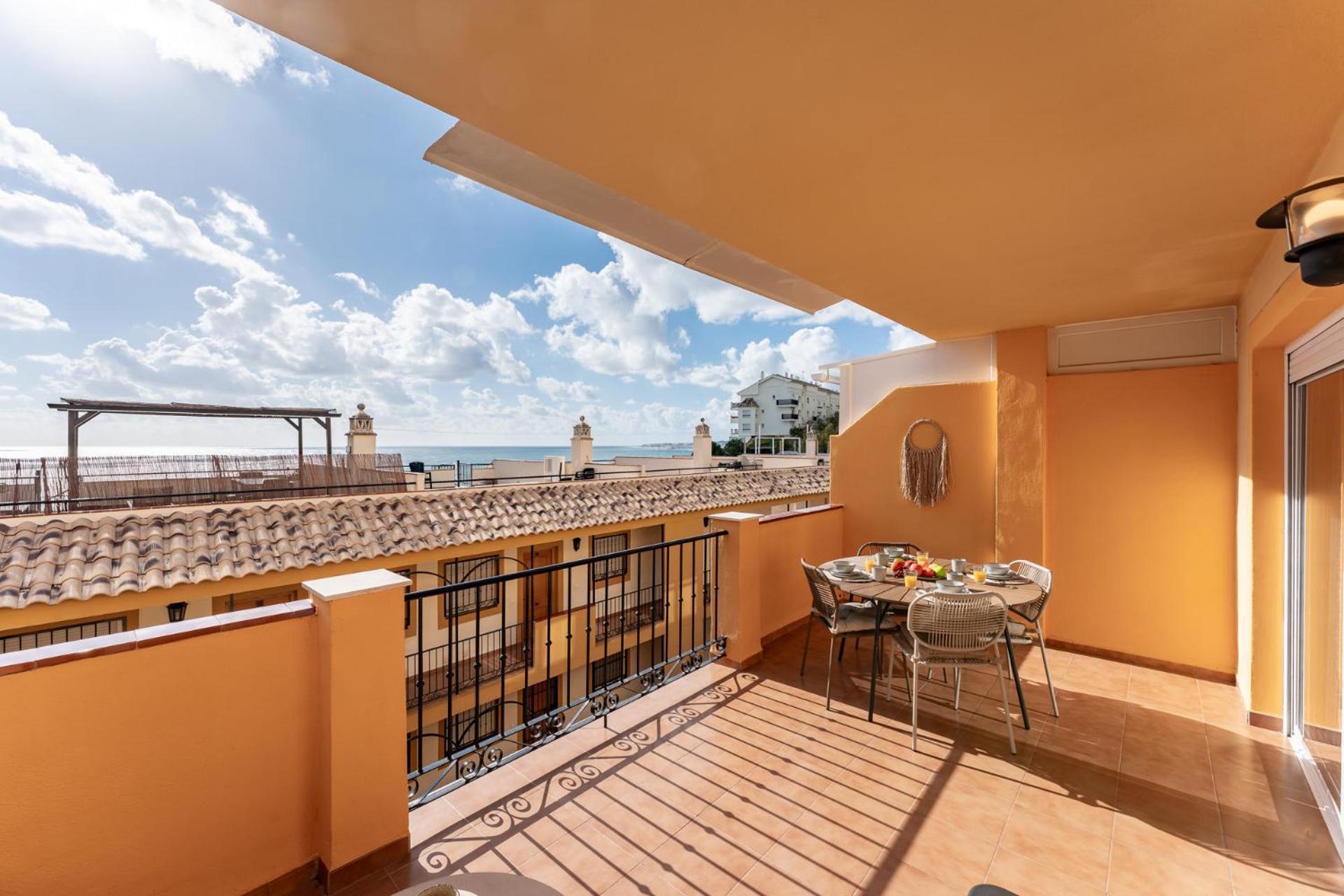 Horizon Del Mar, 2Bd Terrace, Sea View & Pool & Parking Apartment เบนัลมาเดนา ภายนอก รูปภาพ